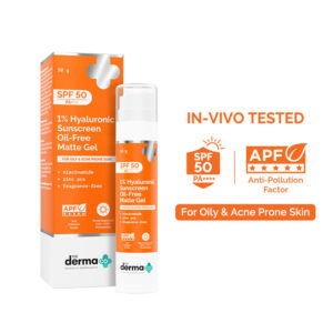 The Derma Co 1% Hyaluronic Sunscreen Oil Free Matte Gel 50g